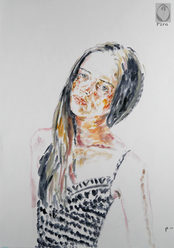oil on paper - olio su carta di Piro